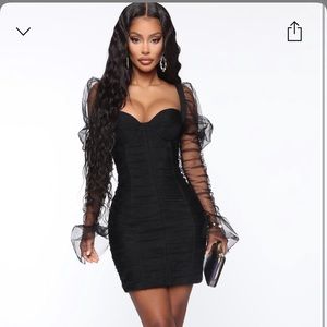 high fashioned rushed mini dress